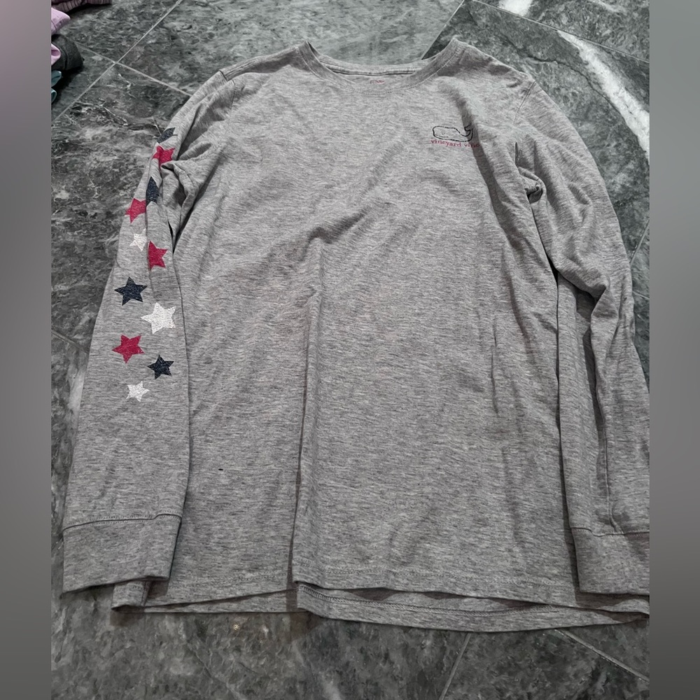 vineyard vines - red white and blue star long sleeve